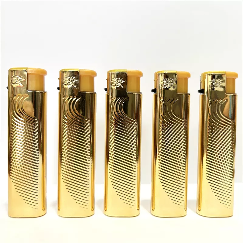 New type of metal inflatable, thickened, direct-flush, windproof metal iron shell manufacturer wholesale