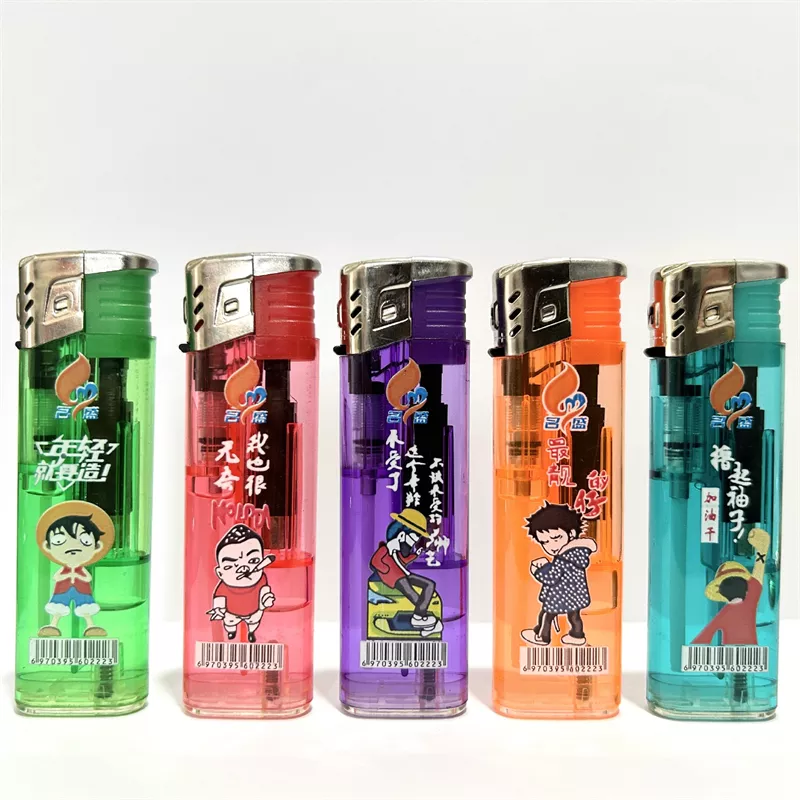 The F11 transparent, fashionable, inflatable direct-flush lighter is windproof